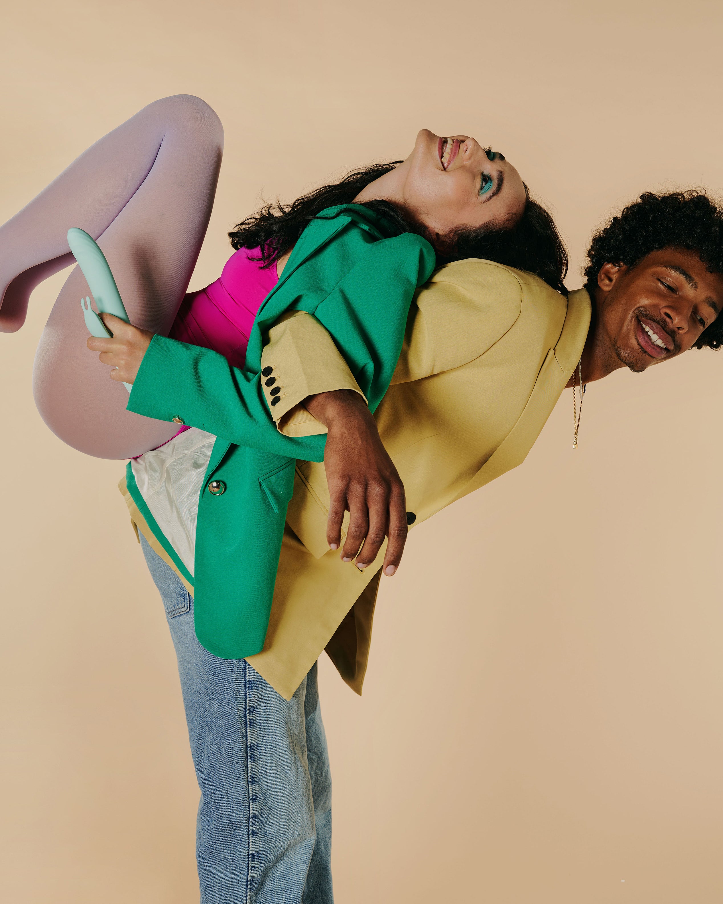 Control Be Playful - Vibrador para trás e para a frente com estimulador clitoriano