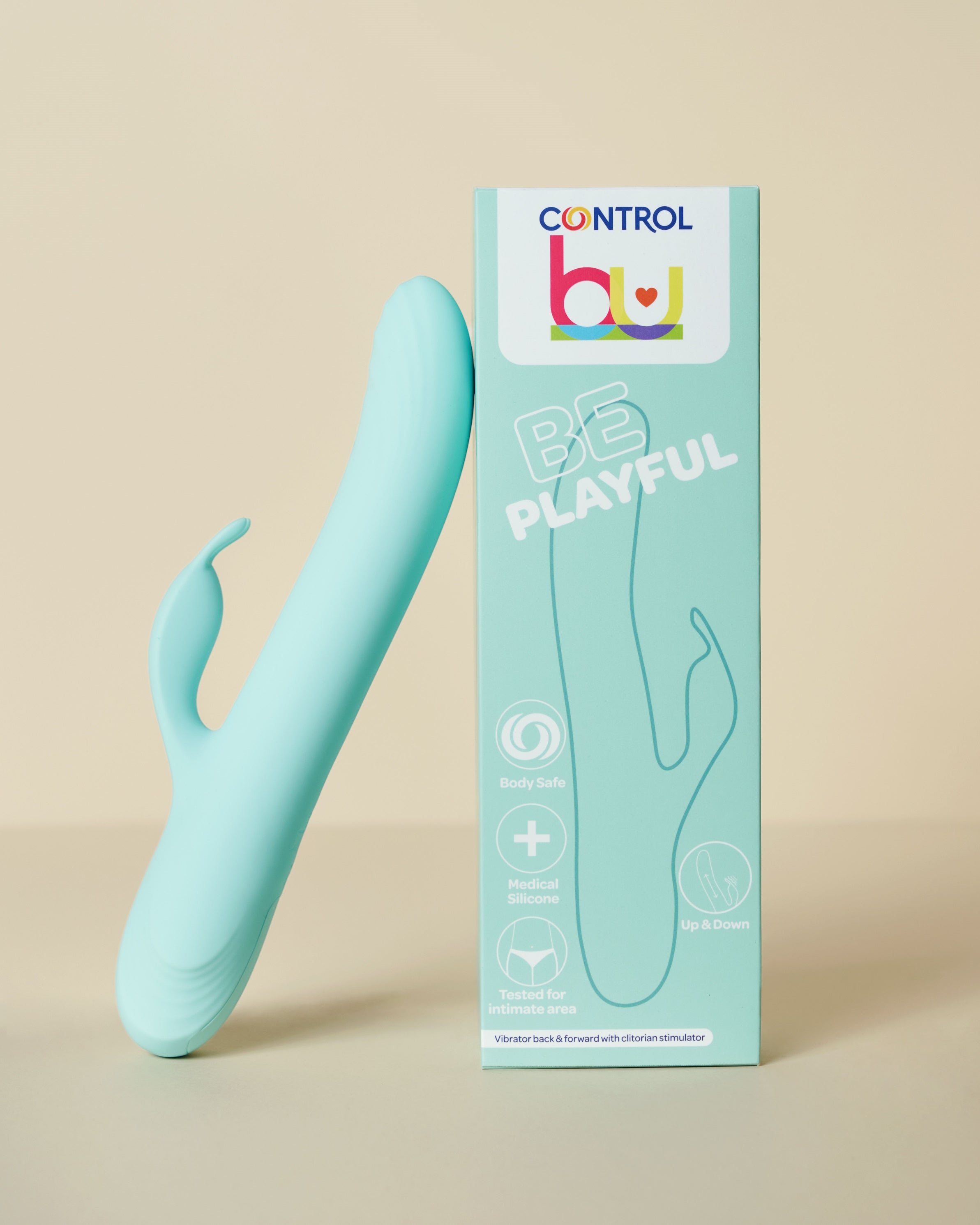 Control Be Playful - Vibrador para trás e para a frente com estimulador clitoriano