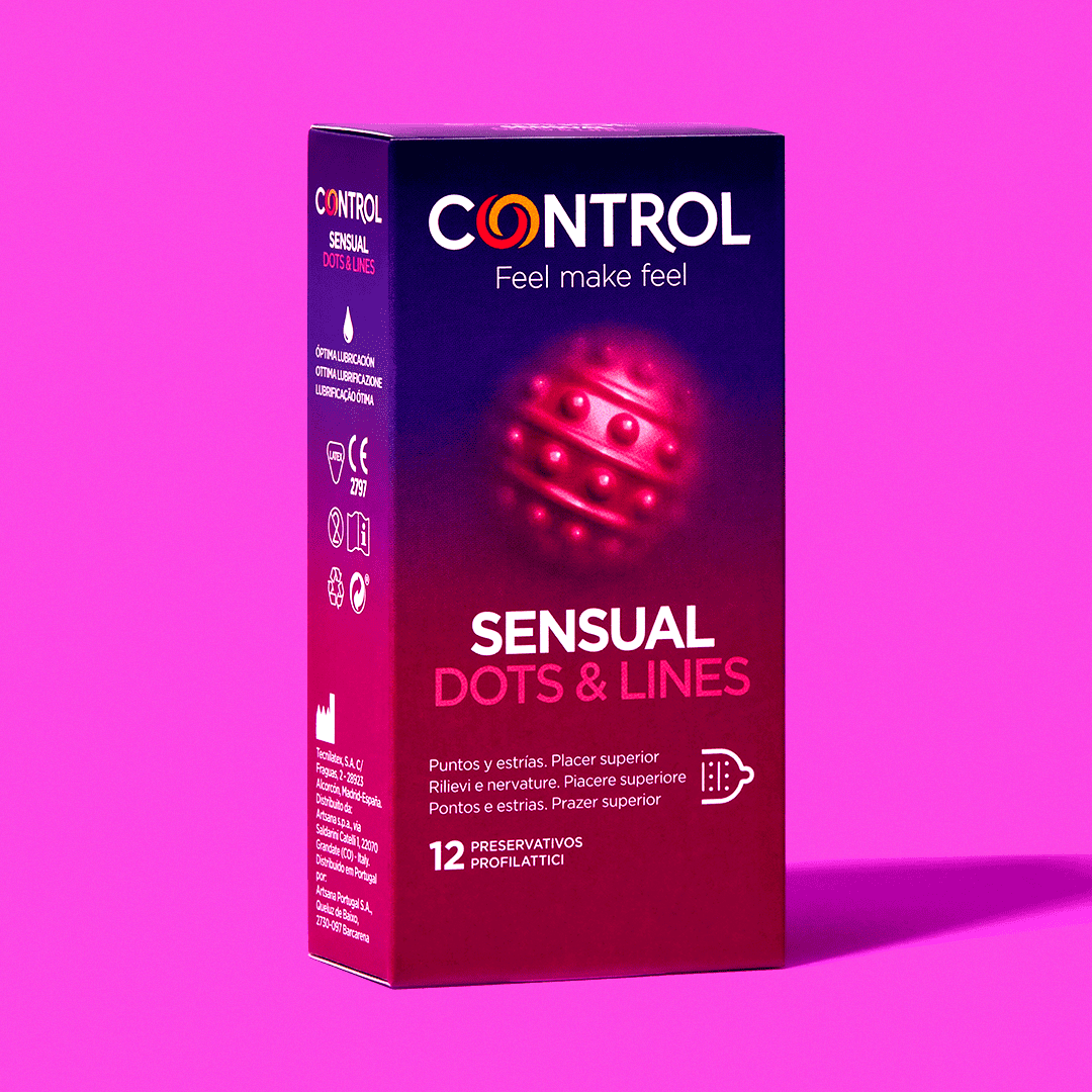 Control Preservativos Sensual Dots & Lines 12