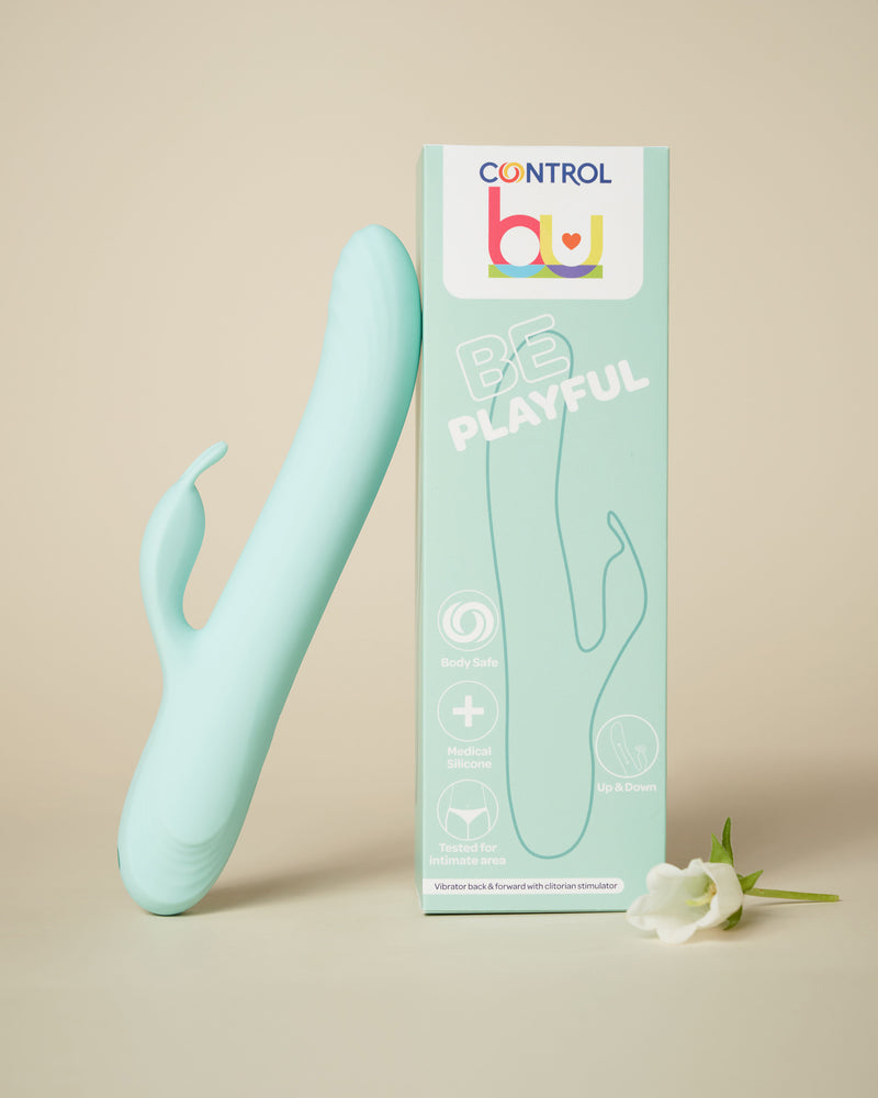 Control Be Playful - Vibrador para trás e para a frente com estimulador clitoriano