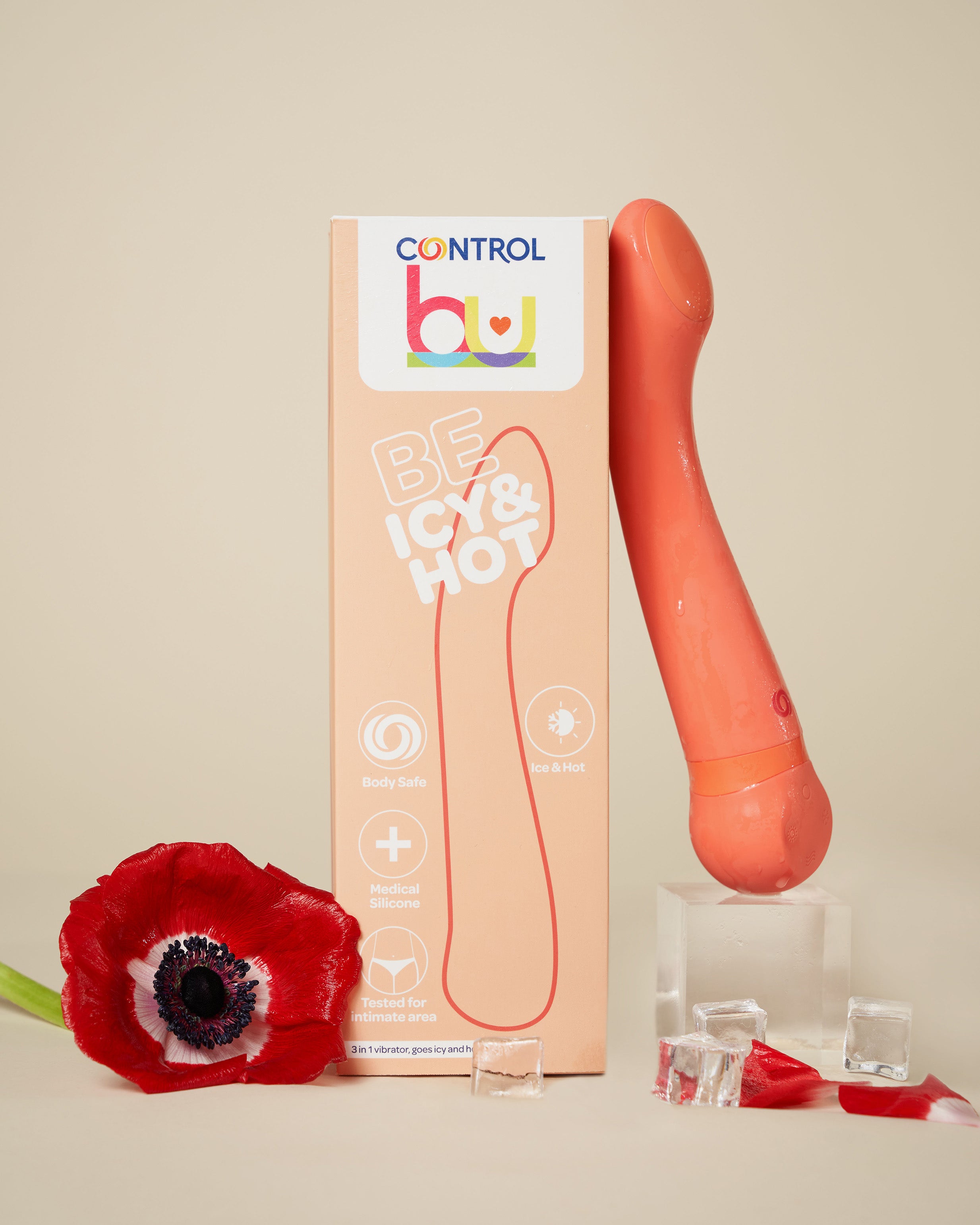 Control Be Icy & Hot - Vibrador 3 em 1, que Vibra, Aquece e Arrefece