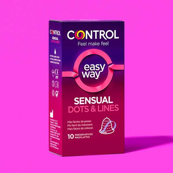 Control Preservativos Sensual Dots & Lines Easy Way 10