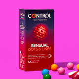 Control Preservativos Sensual Dots & Lines 12